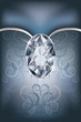 Congratulation  card with diamond, vector