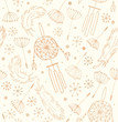 Backround with flowers, feathers and dream catchers