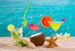 Caribbean tropical beach cocktails mojito margarita
