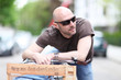 Mann auf dem Fahrrad