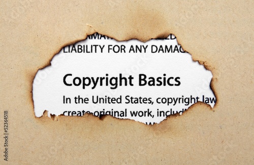 Photo: Copyright on paper hole Copyright on paper hole