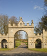 Central entrances to Redbourne Hall Estate.