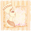 old paper with Egyptian queen cleopatra