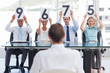 Job applicant getting marks