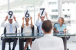 Jury giving marks to an applicant