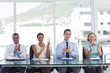 Business people giving applause