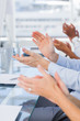 Close up of clapping hands