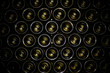 Old bottles of red wine
