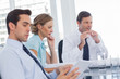 Concentrated business people
