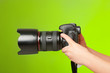 Photographer hands with camera