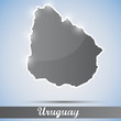 shiny icon in form of Uruguay