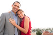 Couple smiling at camera