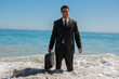 Businessman in the sea