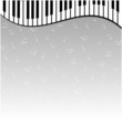 piano keys on a gray background