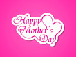 elegant pink color mother's day card design.