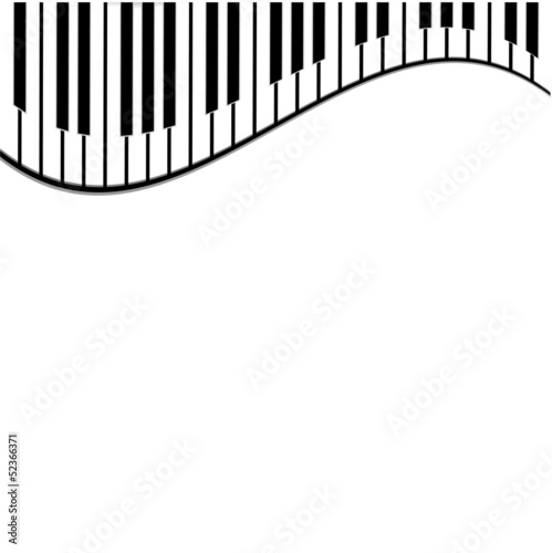 Naklejka na meble piano keys on a white background