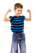 Photo: Strong kid showing the muscles Strong kid showing the muscles