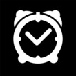 Vector: sveglia, tempo icona nero sveglia, tempo icona nero