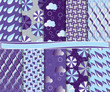Abstract vector set of paper for scrapbook with elements Rain