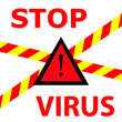 Warning sign "Stop Virus"