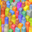 Vector: Seamless Cartoon Isometric City Background Seamless Cartoon Isometric City Background