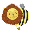 fantastic character lion-bee