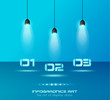 Infographic design template with glass surfaces