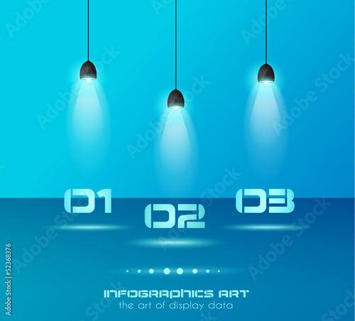 Vector: Infographic design template with glass surfaces Infographic design template with glass surfaces