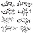 Vector: Beautiful flower and butterfly silhouettes design collection Beautiful flower and butterfly silhouettes design collection