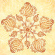 Ornate vintage isolated doodle vector flowers