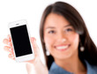 Woman with a smart phone