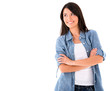 Thoughtful casual woman