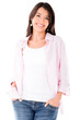 Happy casual woman