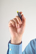 Photo: Businessman writing with marker pen Businessman writing with marker pen