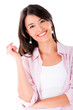 Beautiful woman smiling