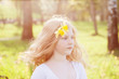 Photo: beautiful girl in spring park beautiful girl in spring park