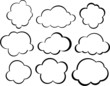 Vettoriale: Comic cloud speech bubbles. Comic cloud speech bubbles.