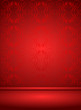Hintergrund mit Ornament in rot
