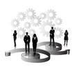 Vektor: Business people with arrow background Business people with arrow background