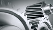 Close up of machine gears.