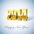 New 2014 year golden figures card.
