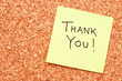 Thank you sticky note