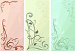 Vektor: Color floral vertical banners vector set. Color floral vertical banners vector set.