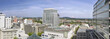 Portland Downtown Cityscape with River and Mountain