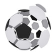 Soccer ball consisting of unconnected parts