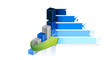 business graph steps design illustration