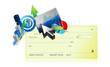 bank check business graph set design