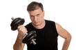 Man with dumbbells