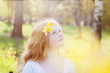 beautiful girl in spring park