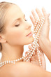 Photo: woman with pearl necklace woman with pearl necklace